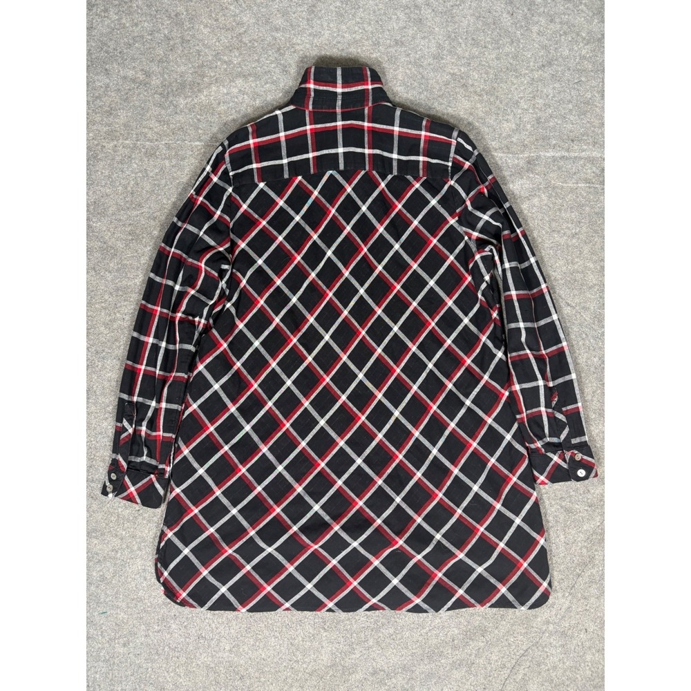 J. Jill Womens Black Red Plaid Long Sleeve Button Down Tunic Shirt Size M Cotton - Picture 9 of 9